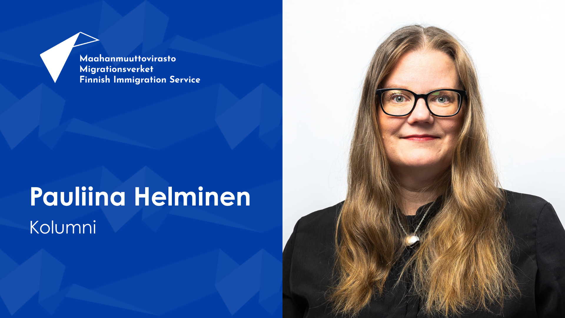 Kolumni: Pauliina Helminen. Oikealla Pauliina Helmisen kasvot.