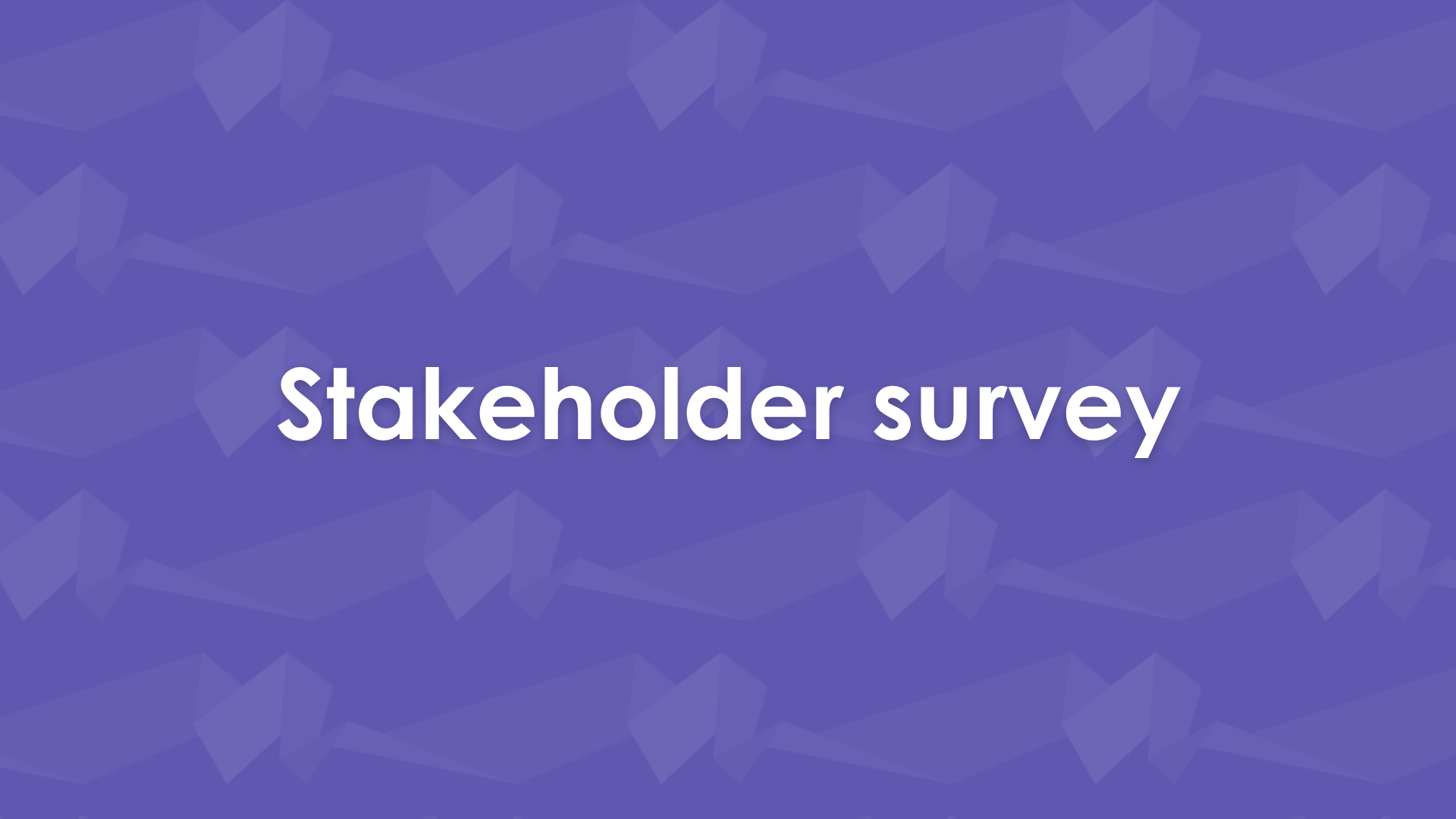 Stakeholder survey