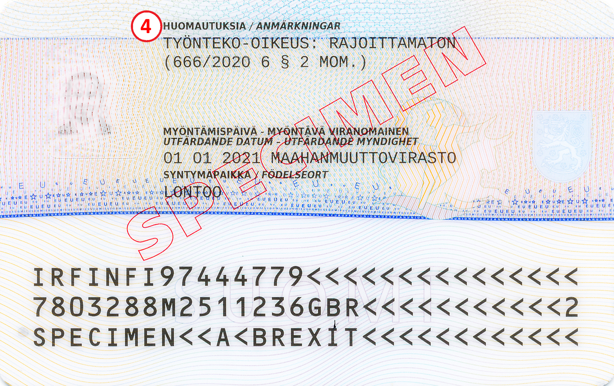 Residence Permit Card | Maahanmuuttovirasto